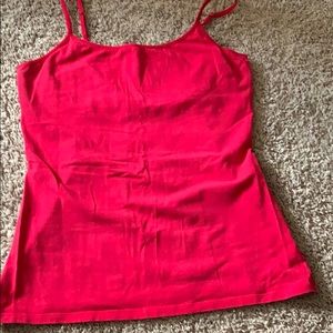Red shelf bra cami